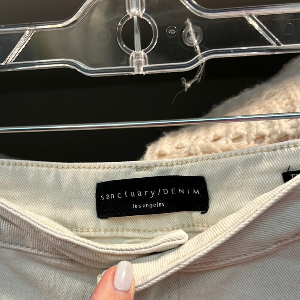 Sanctuary Cream Ankle & Cropped Jeans